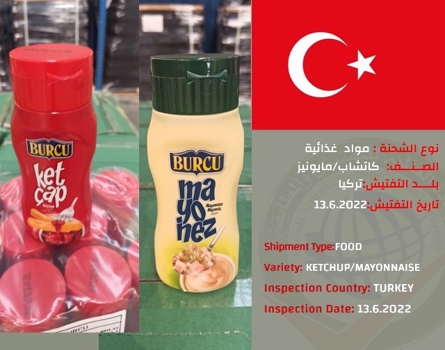 Inspection of ketchup/mayonnaise (Turkey)